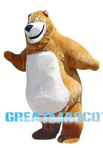 Happy Brown Bear Mascot Costume Free Shipping