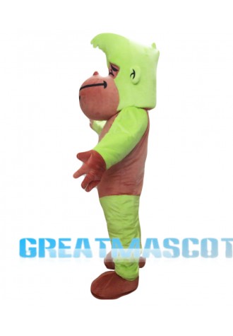 Green and Brown Chimpanzee Mascot Costume