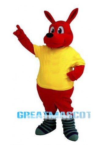 Cute Red Kangaroo Mascot Costume