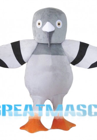 Grey Pigeon Mascot Costume