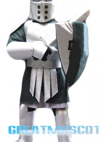 Silver Green Spartan Titan Trojan Mascot Costume