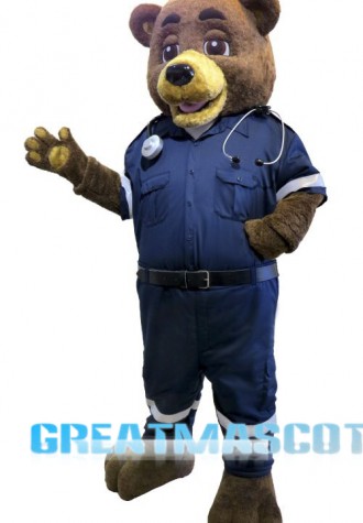 Police Bear Mascot Costume