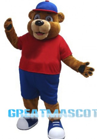Happy Brown Animal Bear Mascot Costume