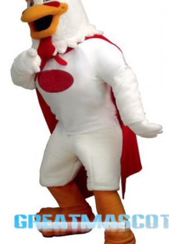 White Rooster Mascot Costume