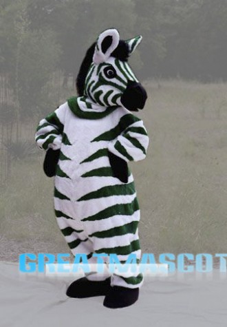 Green Zebra Mascot Costume