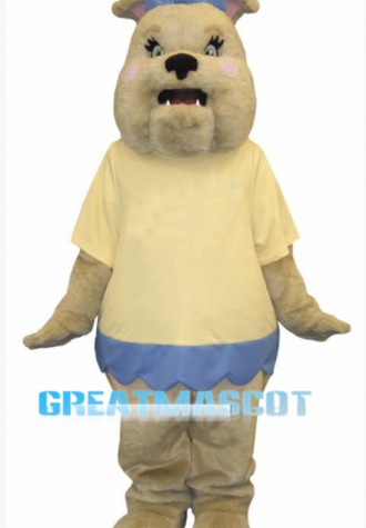Female Bulldog Mascot Costume