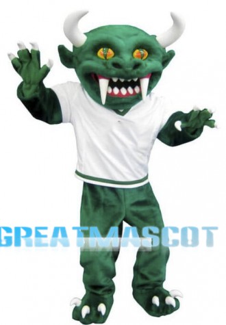 Green Devil Mascot Costume Free Shipping