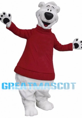 Happy Polar Bear Mascot Costume Free Shipping