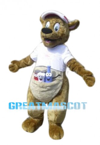 Happy Kangaroo Mascot Costume