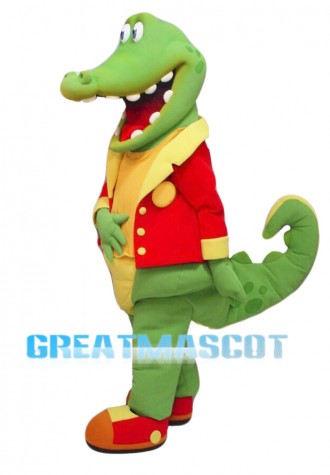 Happy Alligator Mascot Costume Free Shipping