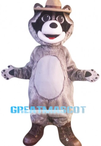 Grey Raccoon Mascot Costume