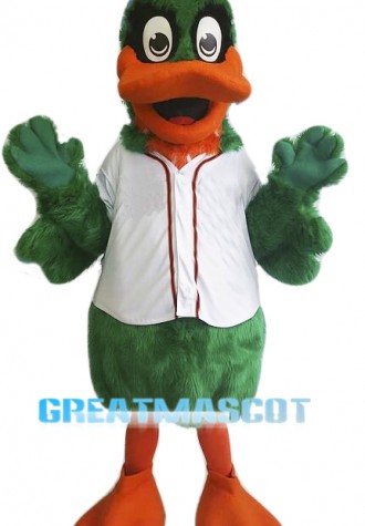 Green Duck Mascot Costume