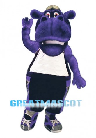College Hippo Mascot Costume