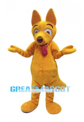 Yellow Dog Mascot Costume