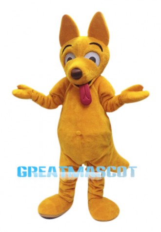 Yellow Dog Mascot Costume