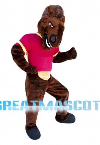 High Quality Chocolate Horse Mascot Costume