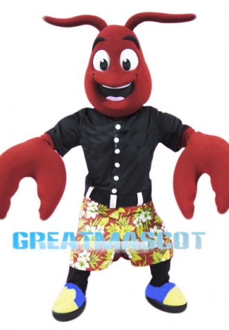 Happy Crawfish Mascot Costume