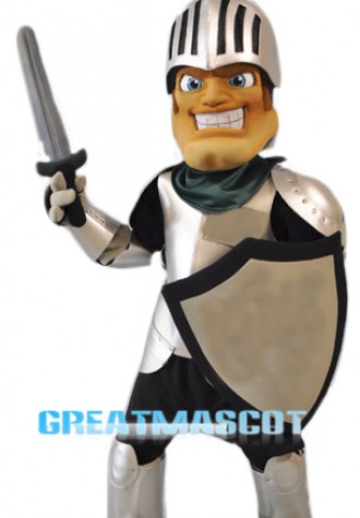 Smiling Knight Mascot Costume