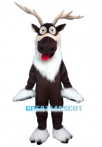 Brown reindeer Christmas reindeer Mascot Costume