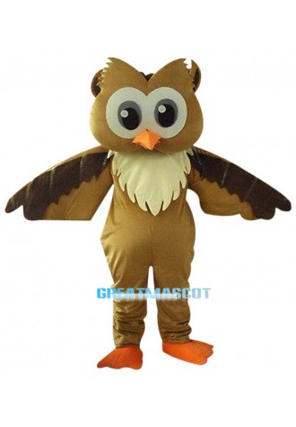 Brown Owl Mascot Costume