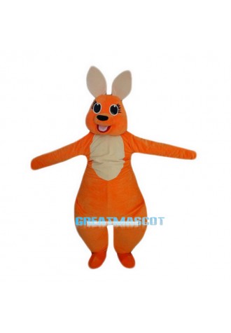 Orange Kangaroo Mascot Costume