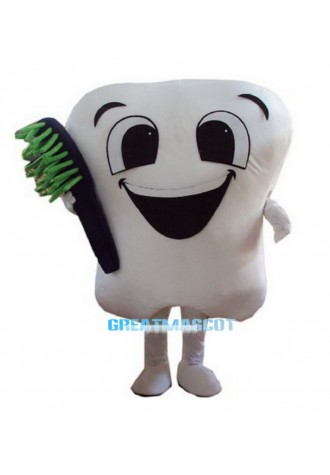 Teeth and toothbrush Mascot Costume