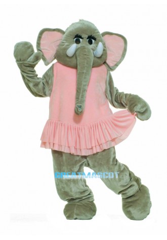 Pink Dress Elephant Mascot Costumes 