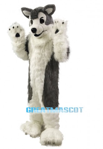 Gray Wolf Husky Dog Mascot Costumes