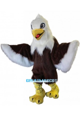 Long Fur Eagle Mascot Costume