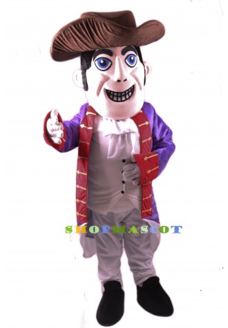 Patriot Mascot Costume Gray Hat Free Shipping