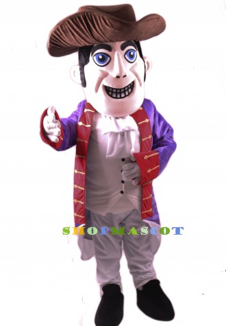 Patriot Mascot Costume Gray Hat Free Shipping