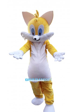Yellow Cat Mascot Costume