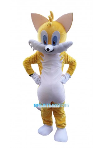 Yellow Cat Mascot Costume