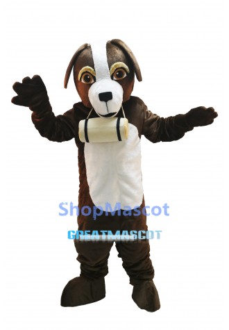 Cute St. Bernard Dog Mascot Costume