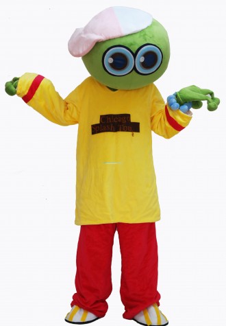 Cute Male Green Frog Mascot Costume on Clearance