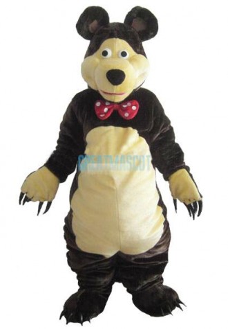 Gentle Brown Bear Mascot Costume Free Shipping