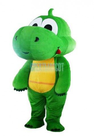 Cute Bulk Grass Green Dragon Mascot Costume Free Shipping