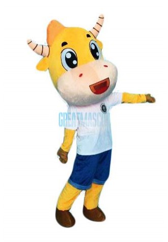 Cartoon Cow Mascot Costume Free Shipping