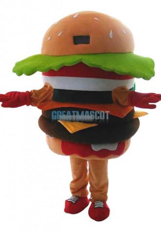 Hamburger Mascot Costume Advertising Restaurant Costume