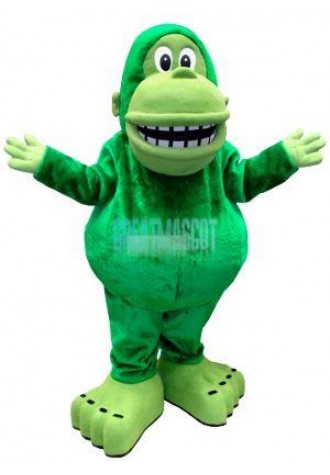Green Big Mouth Gorillla Mascot Costume