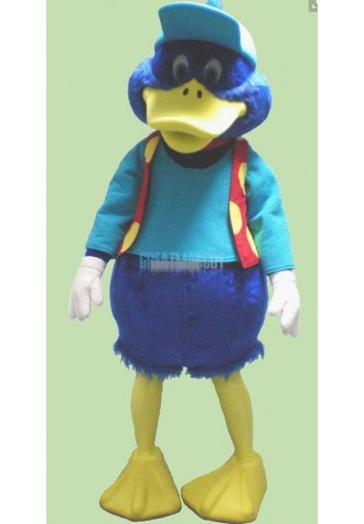 Cute Blue Duck Mascot Costume
