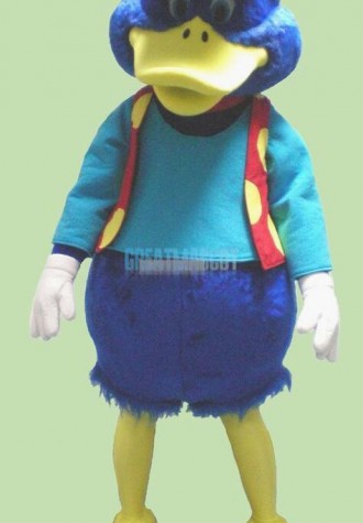Cute Blue Duck Mascot Costume
