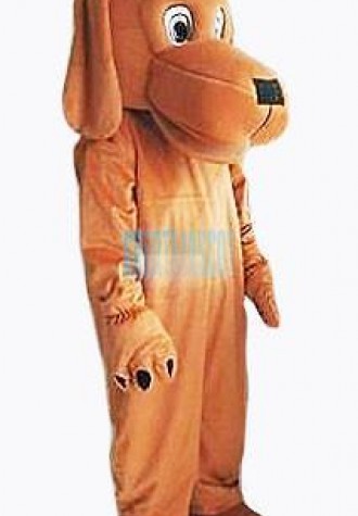 Loyal and Tame Brown Dog Mascot Costume