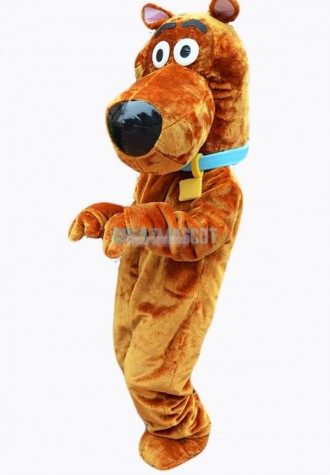 Cute  Brown Scooby Doo Dog Mascot Costume