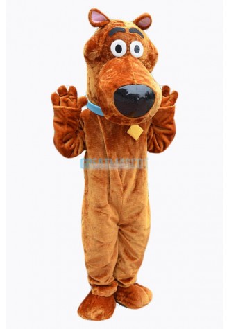Cute  Brown Scooby Doo Dog Mascot Costume