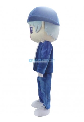 Halloween Blue Cloth Young Boy Mascot Costume for Adult