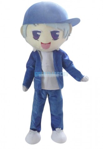 Halloween Blue Cloth Young Boy Mascot Costume for Adult
