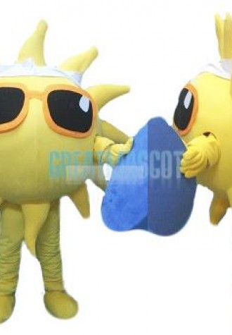 Glasses Sun Mascot Costume Sunshine Costume for Adult Free Shipping