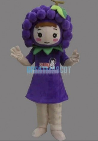 Purple Grape Mascot Costume Vegetable Costume for Adult
