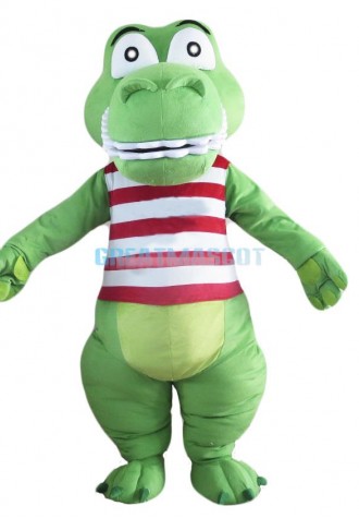 Green Cute Crocodile Mascot Costume Alligator Costume for Adult